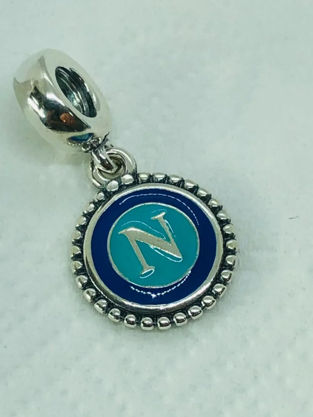 ✨ ✨Pandora Napoli Football Club Team Logo Charm Pendant S925 Sterling Silver
